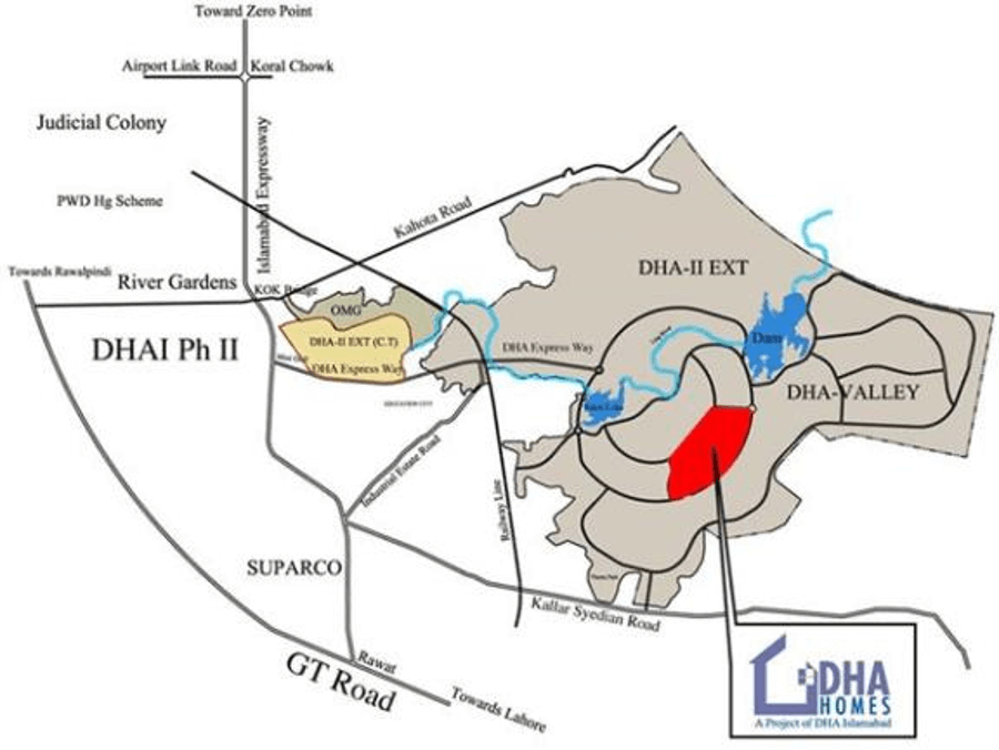 Dha-homes-islamabad-location